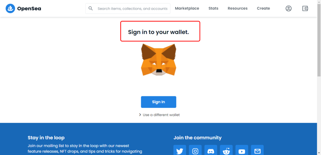 opensea connect wallet