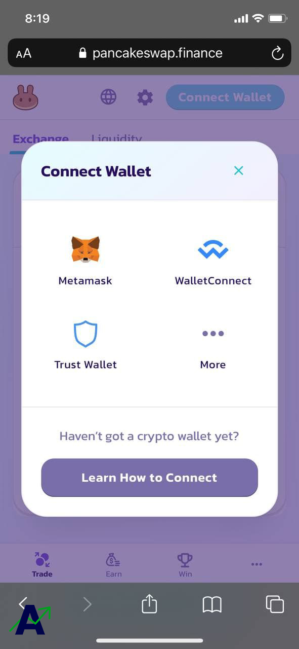 How to Buy FLOKI token - connect wallet to pancakeswap