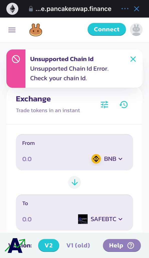 unsupported-chain-id-pancakeswap-1