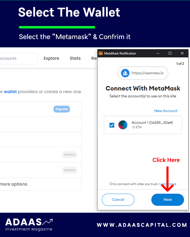 connect metamask to opensea