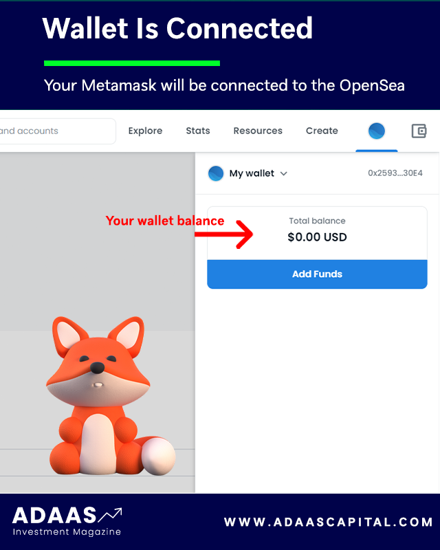 metamask connected to opensea