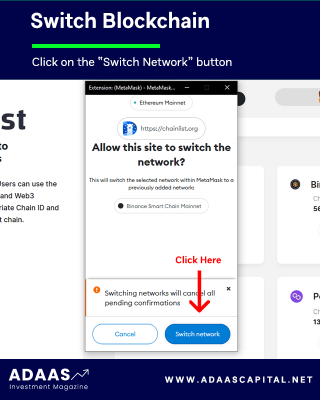 switch network metamask