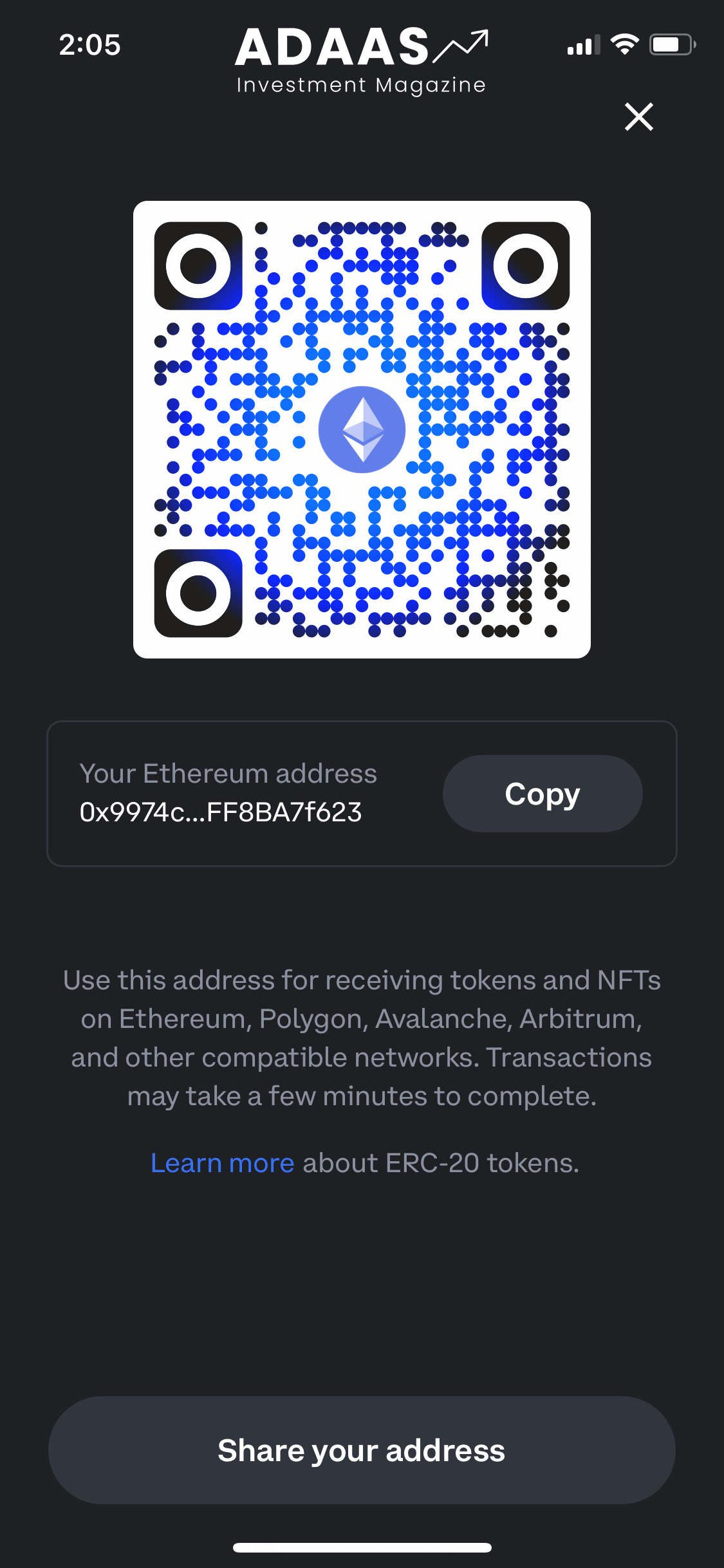 coinbase wallet ethereum address