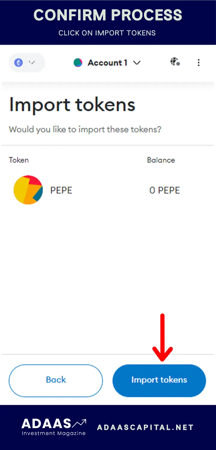 approve adding pepe to metamask