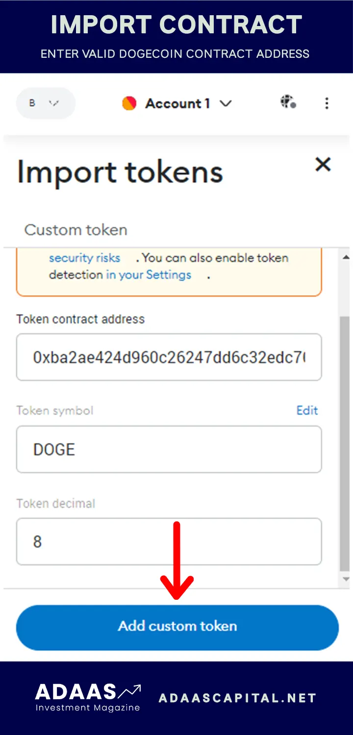 import dogecoin smart contract