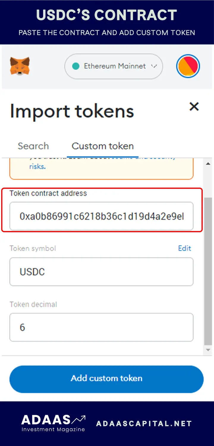 import usdc smart contract