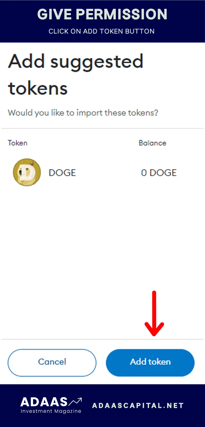 metamask asks to add dogecoin