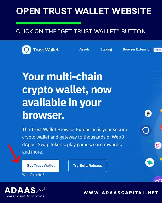open trust wallet extension page