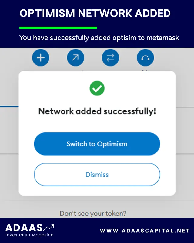 optimism network added successfully to your metamask wallet