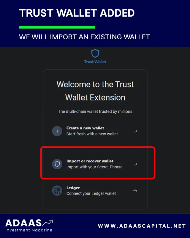 trust wallet extension successfully added