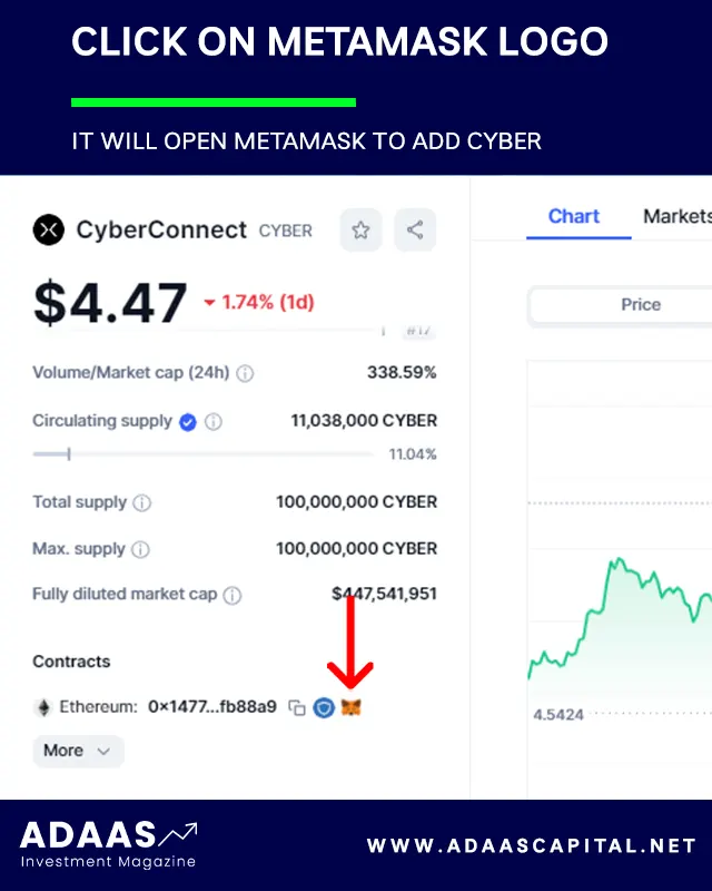 ADD CyberConnect TO METAMASK UNDER ETHEREUM NETWORK