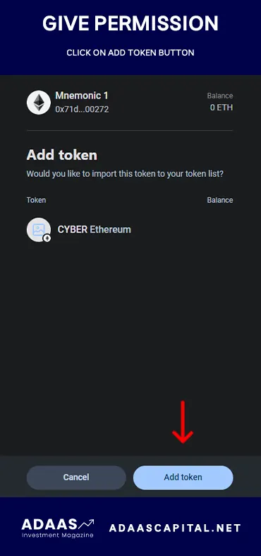 allow coinmarketcap to add CyberConnect to TRUST WALLET