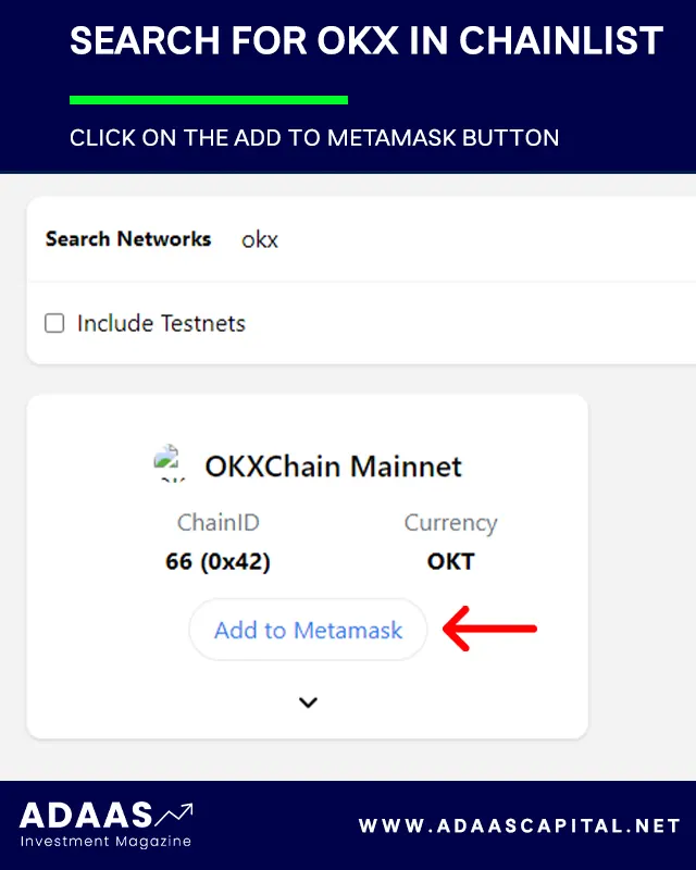 searching for okx in chainlist