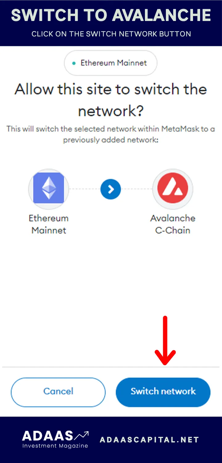 switch network to avalanche
