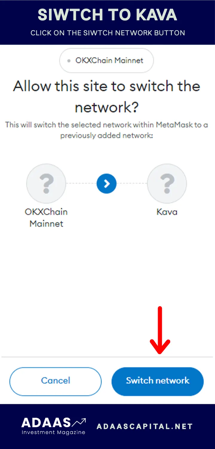switch network to kava